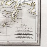 Carte ancienne de la Grèce ancienne - 1836