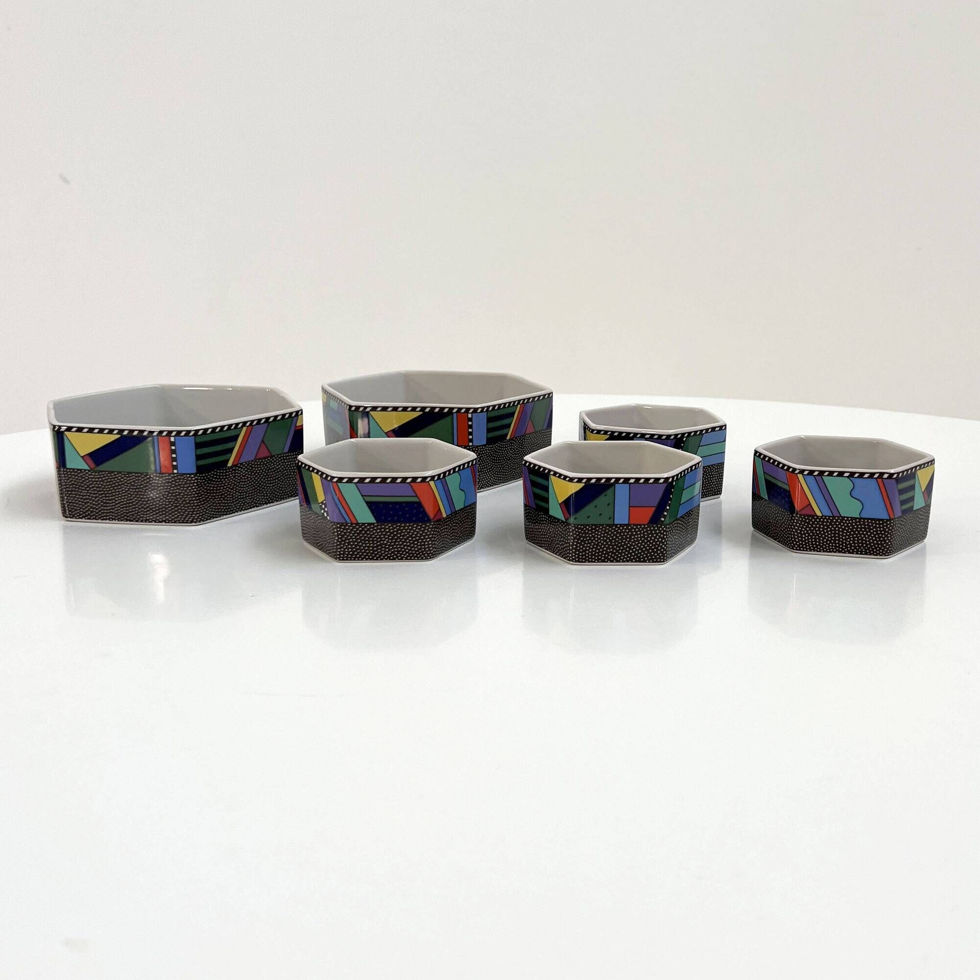 Set of 6 Apéro Bowls Metropol by Barbara Brenner for Rosenthal, 1990