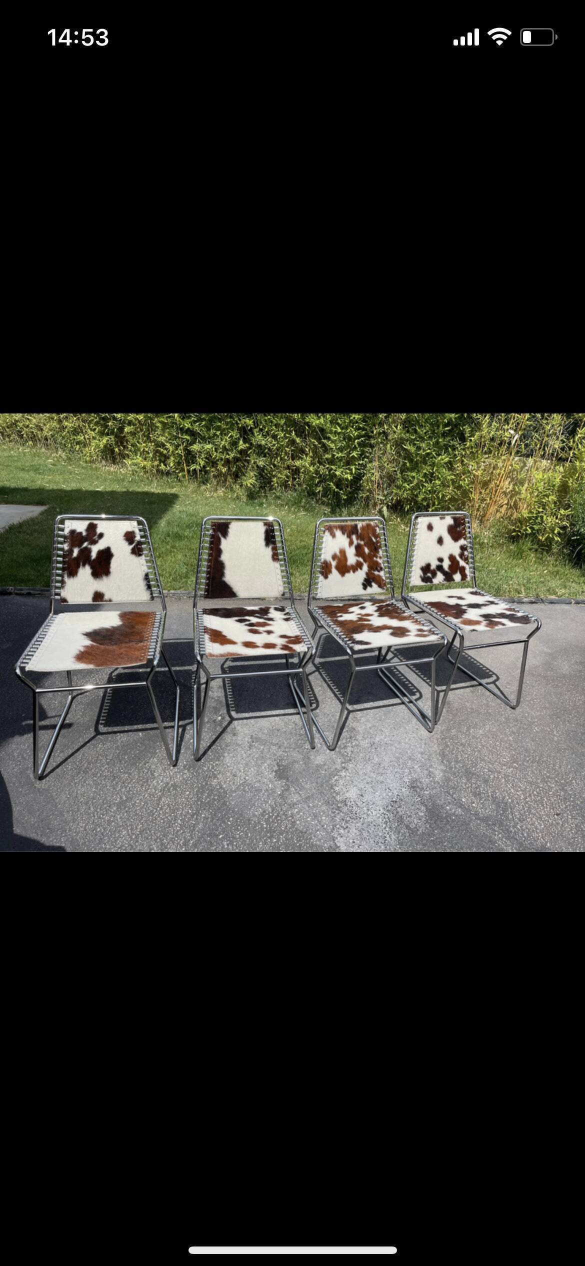 Cowhide chairs