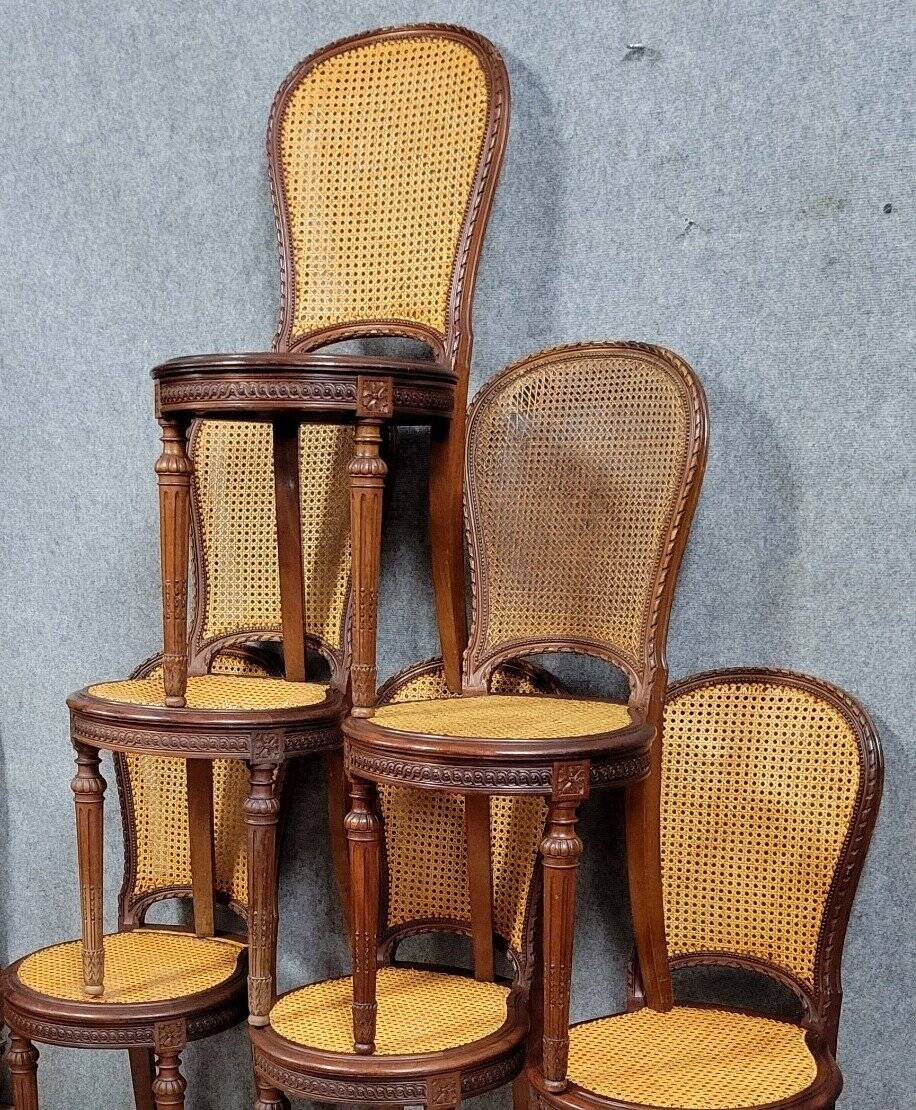 Ensemble de 6 chaises en acajou de style Louis XVI