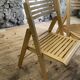 Pair of 90s folding Scandinavian wooden chairs
