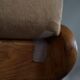 Mid-20th century, pair of armchairs by Henning Kjærnulf, oak and alcantara, 1960s.