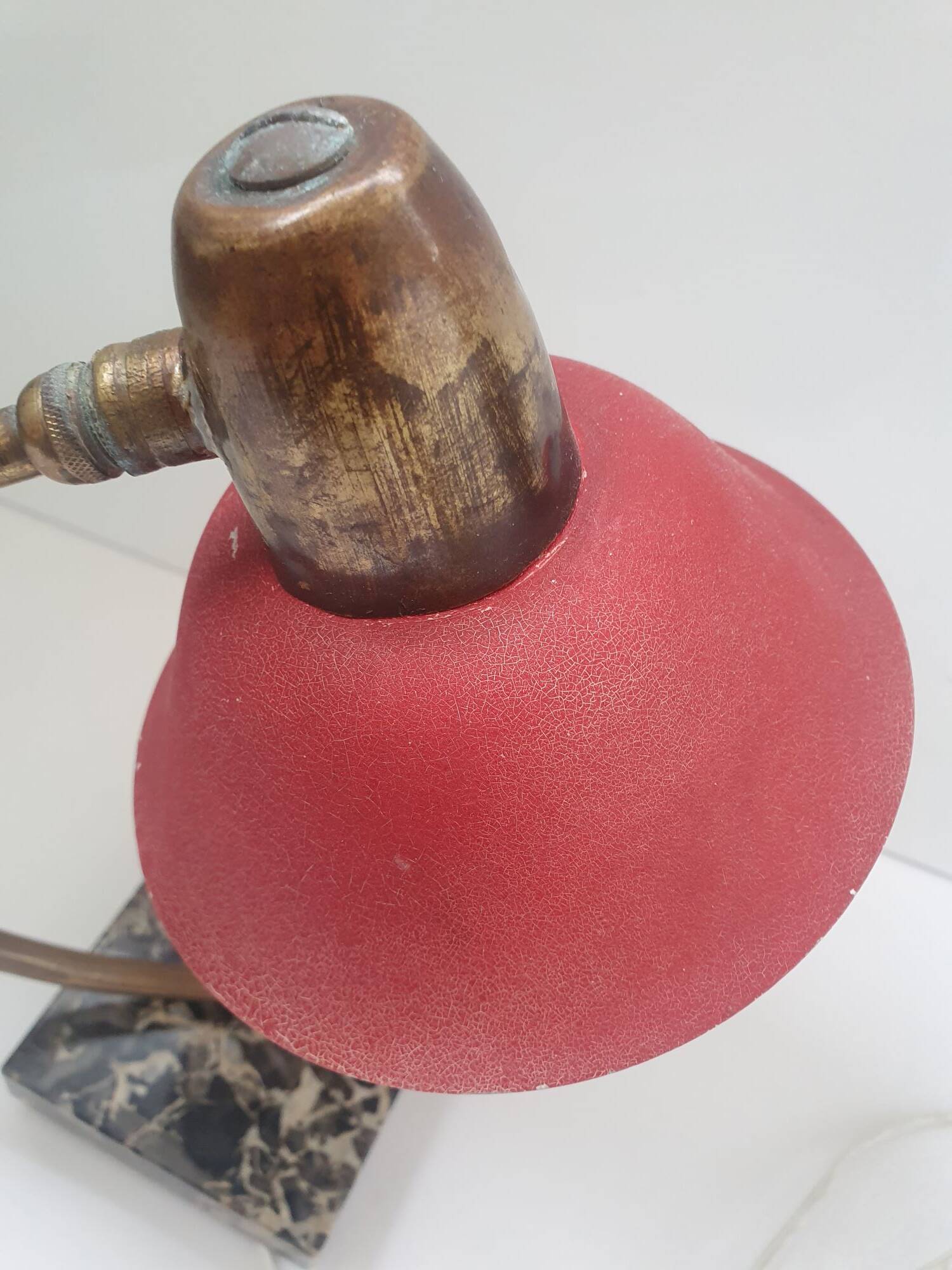 Vintage red desk lamp