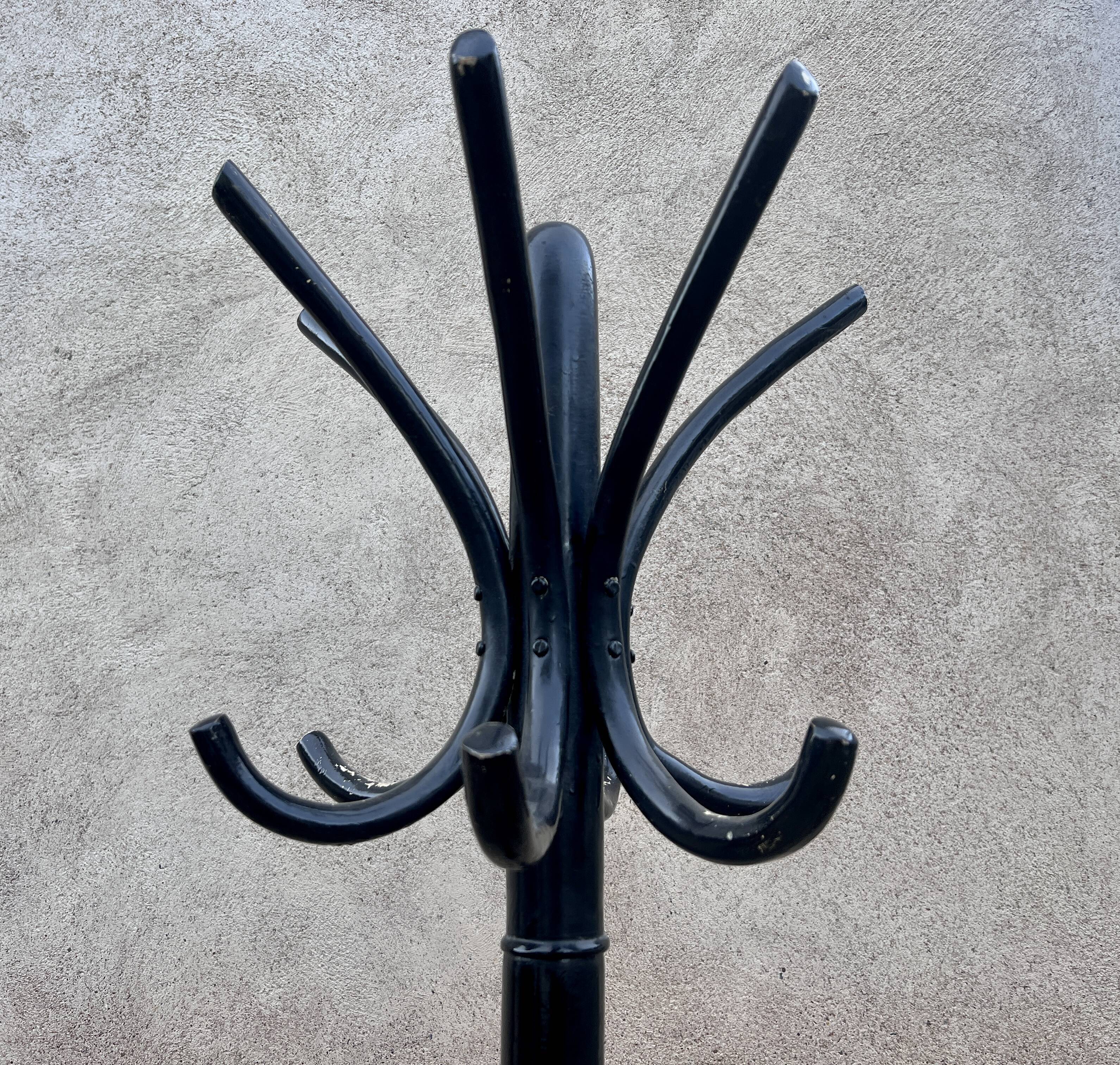 Porte manteau perroquet noir vintage