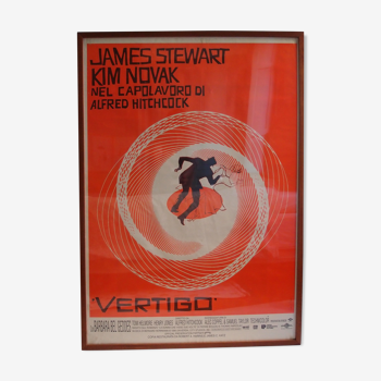 Vertigo  framed movie poster by Hitchcock