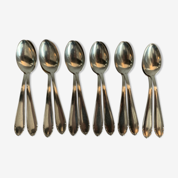 12 German BMF teaspoons in silver metal