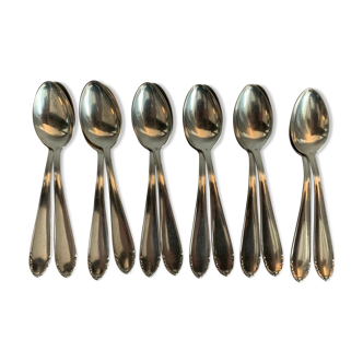 12 German BMF teaspoons in silver metal