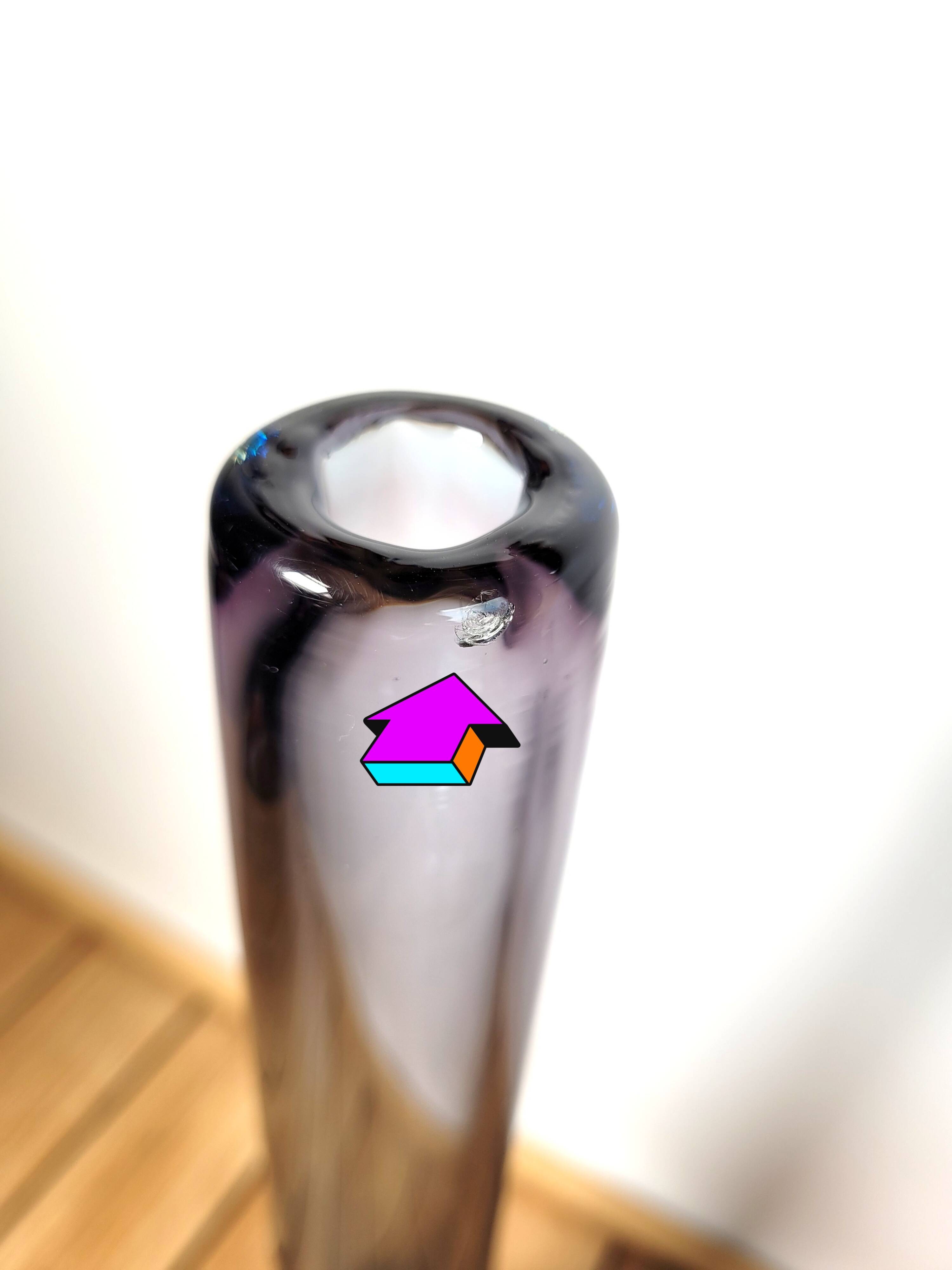 Sommerso Murano glass soliflore vase