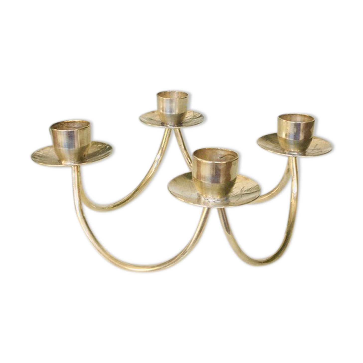 Danish chandelier in silver metal signed