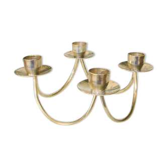 Chandelier danois en metal argenté signé