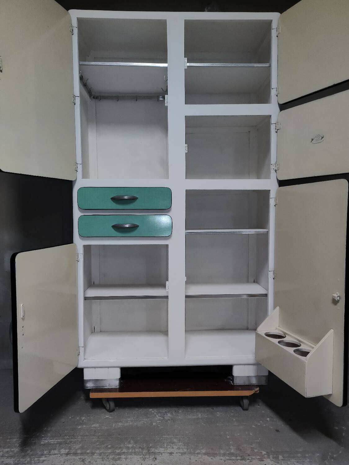 Green Formica cupboard or sideboard - 1960s