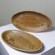 2 oval stoneware/ceramic dishes, vintage Salins, 1960s