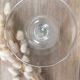 6 verres à pied en verre gravé croisillons