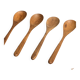 Salad server or large teak spoon in elongated oval shape L28 D6x8