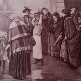 Antique print after Enrique Melida XIXth