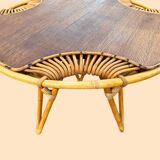 Janine Abraham Rattan Tripod Coffee Table