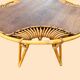 Janine Abraham Rattan Tripod Coffee Table