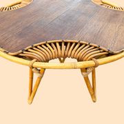 Janine Abraham Rattan Tripod Coffee Table