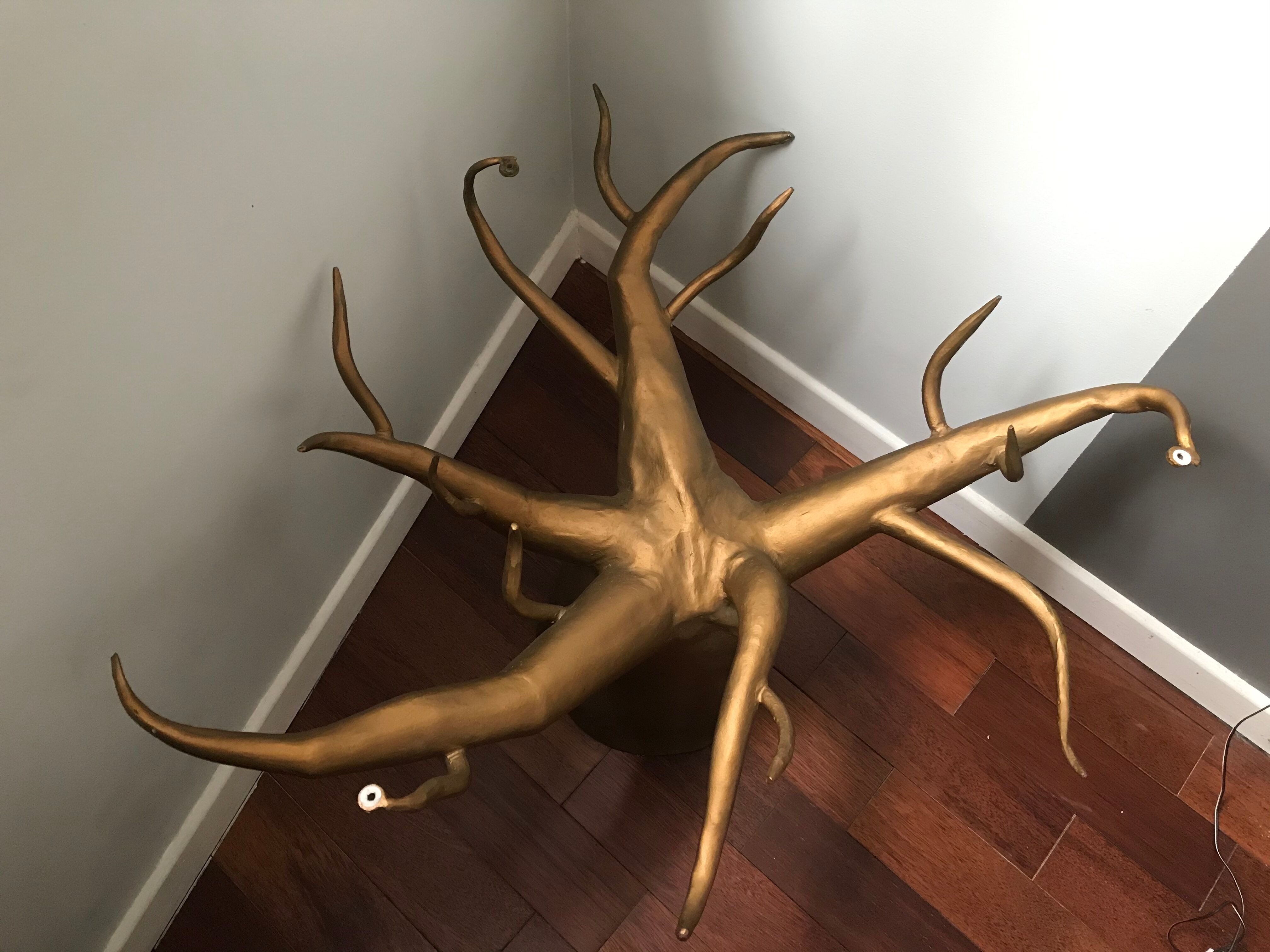 Coffee table glass foot baobab