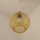 French Vintage Retro Ceiling Light (1960s/70s) Amber Bubble Glass Shade 5115