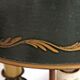 French empire style brass bouillotte table lamp green crackle effect shade