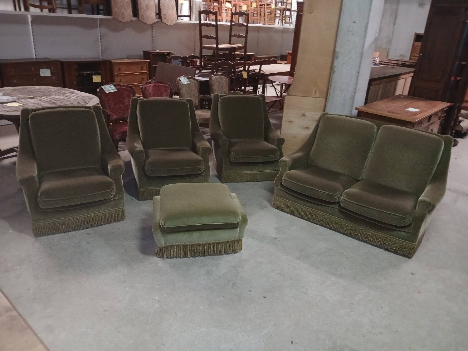 Vintage sofa armchair set