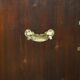 Bureau de campagne Davenport victorien antique en cuir avec galerie en laiton