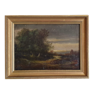 Oil painting on wood 26X20 cm