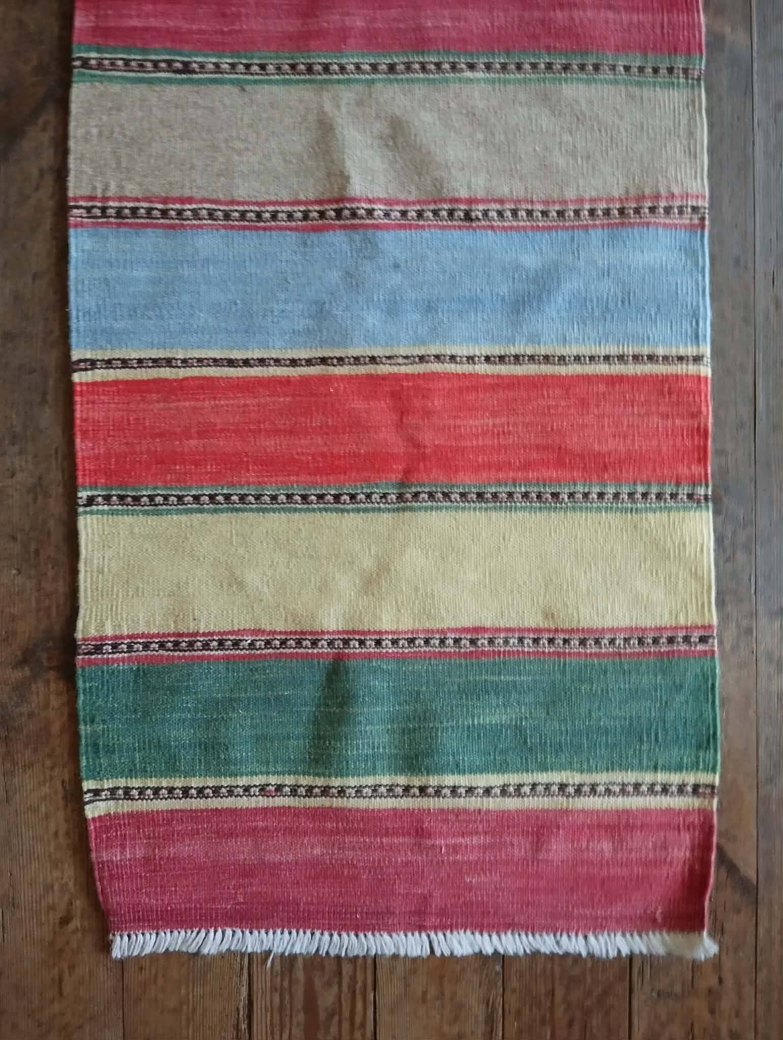 Handmade Qashqaï hallway rug 186x57cm