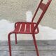 Set of 4 chairs old Tolix T1 metal stackable red vintage