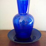 Vase en verre soufflé peint à la main Art nouveau