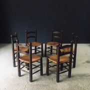 French Provincial Dining Chairs by Charles Dudouyt, France, 1940s, Set of 6