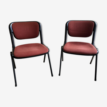 Pair of chairs design Vertebra Ambasz & Piretti Anonima Castelli 1976