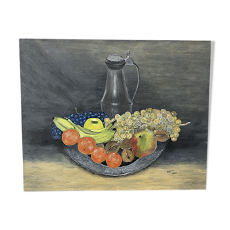 Toile huile fruits