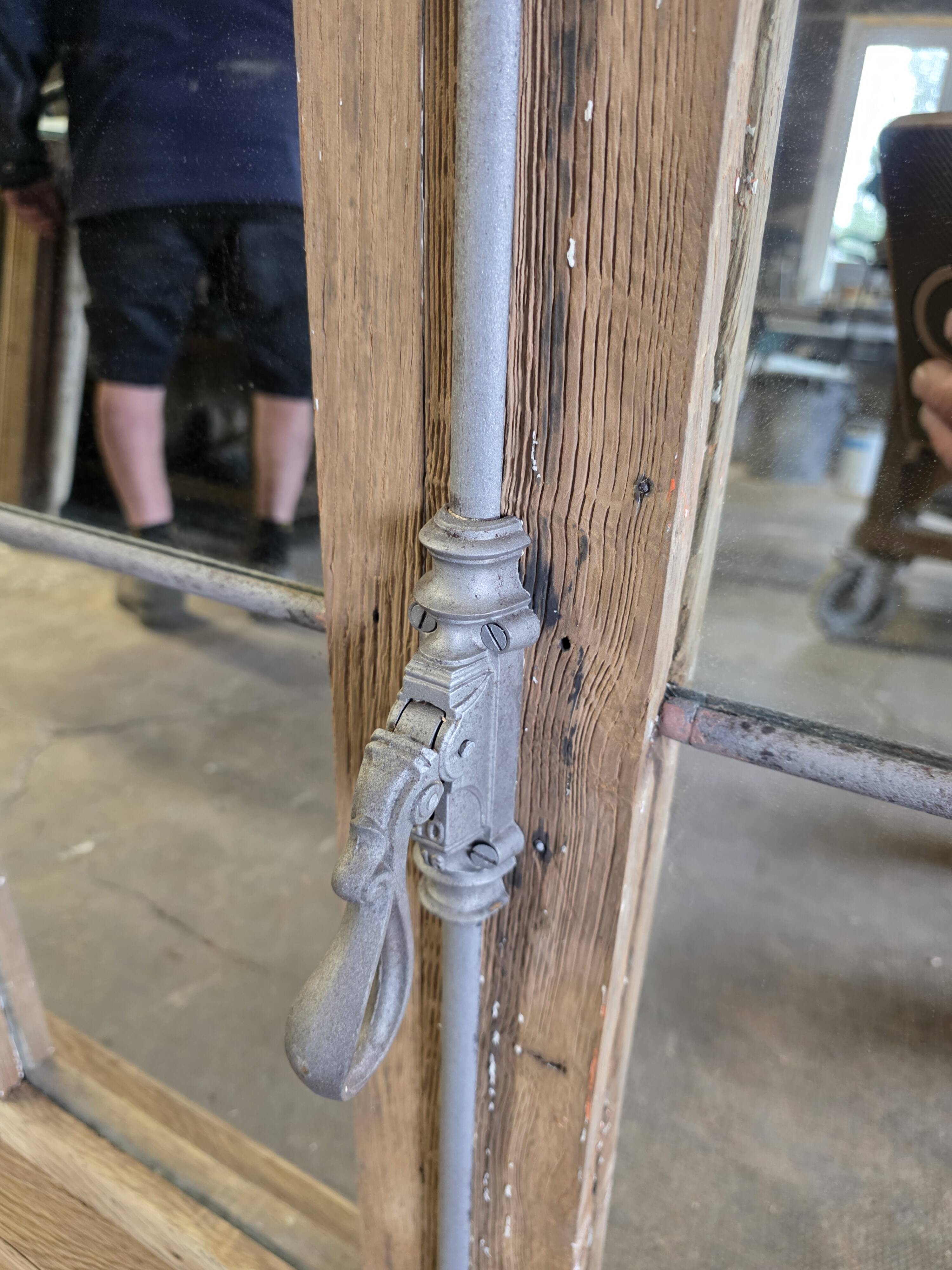 Eighteenth-century oak window mirror.