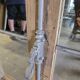 Eighteenth-century oak window mirror.