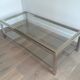 Large chrome coffee table