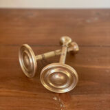 2 golden brass curtain tiebacks