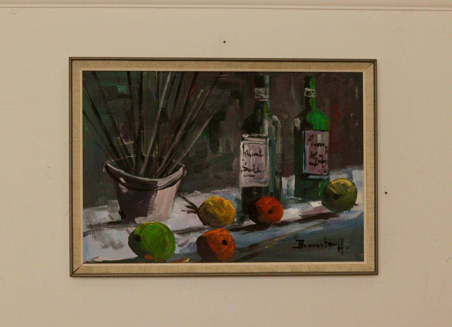 "Still Life, Wine and Fruit  " by Bronstolf.