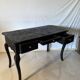 Antique black patinated desk – curved legs and chic country style