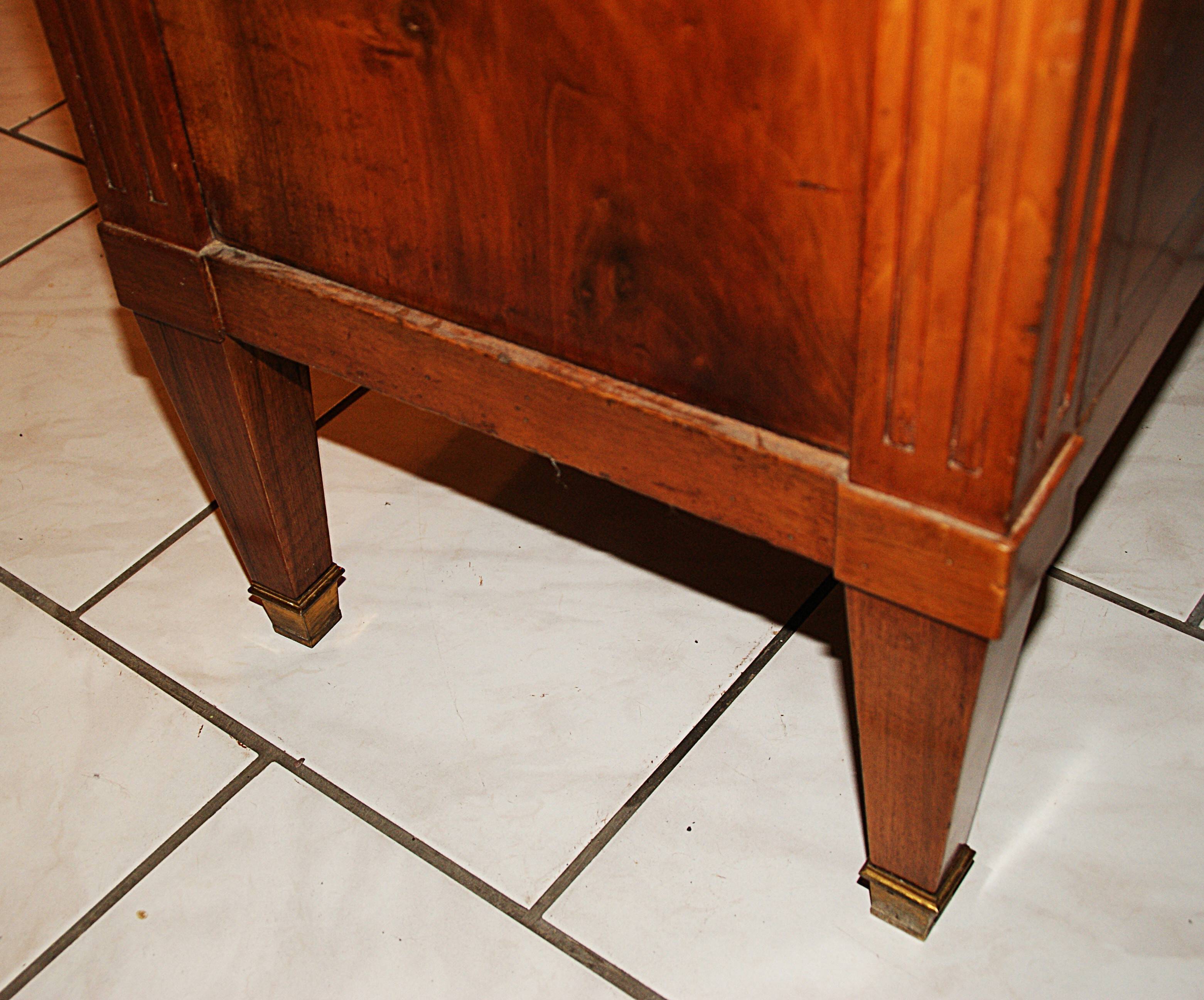 Louis XVI period light mahogany secretary