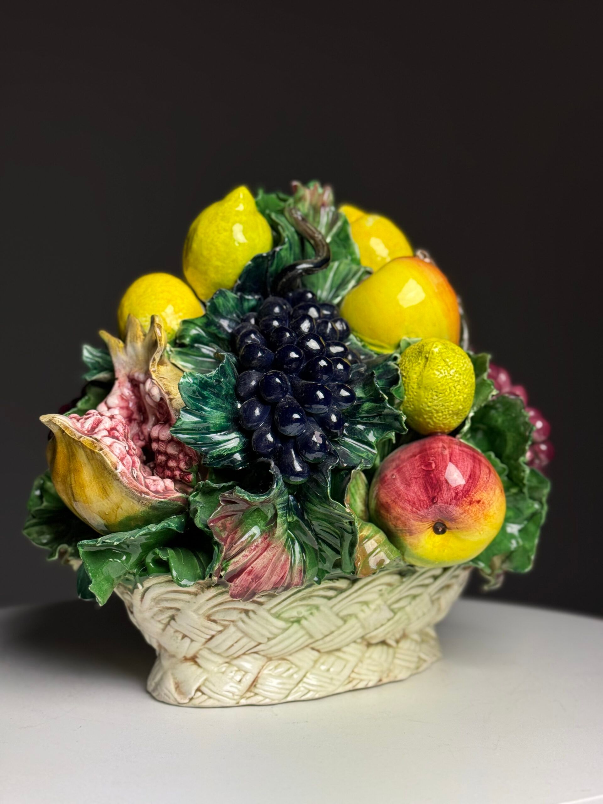 Majolica ceramic Italian fruit piece