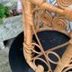 Side table in wicker rattan