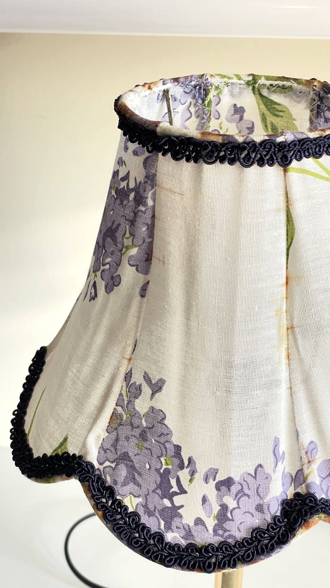 LAMPSHade Plexiglass and Lilac Fabric VINTAGE