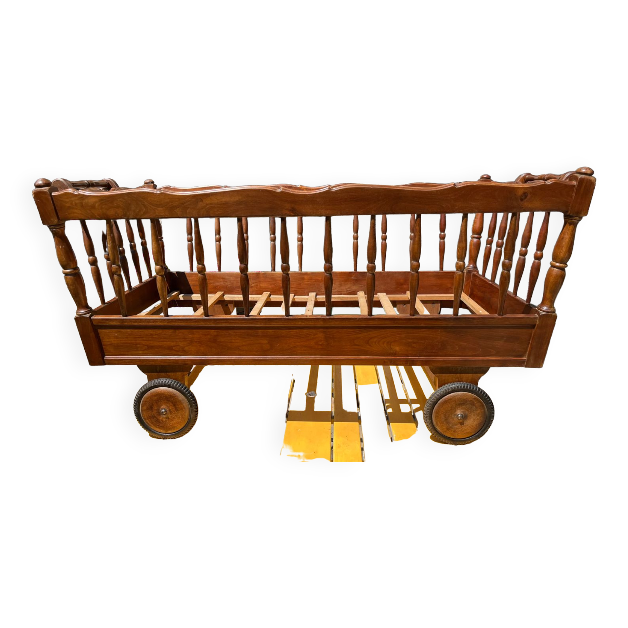Vintage walnut children's bed