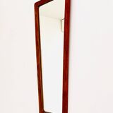 Miroir vintage trapézoïdal en chêne massif