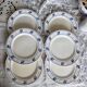 6 antique earthenware dinner plates - Blue tulip decor