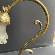 Table lamp – Golden brass and molded glass