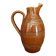 Mid-20th century brown glazed stoneware wine pitcher