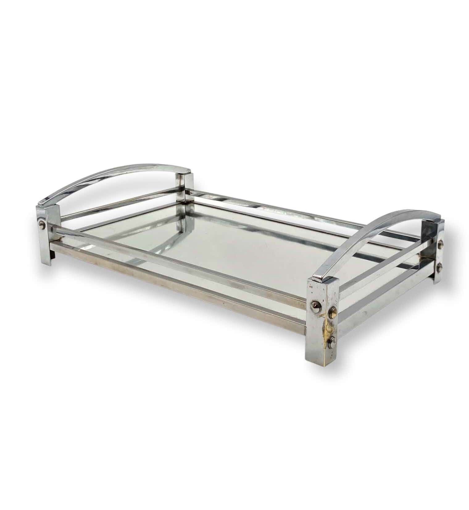 Modernist mirrored tray, France 1940 /1950